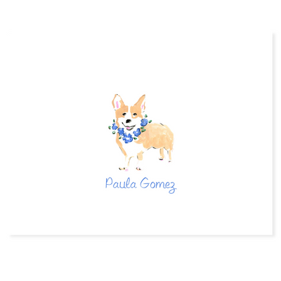 Corgi + Friends Personalized Note Cards- choose your dog!