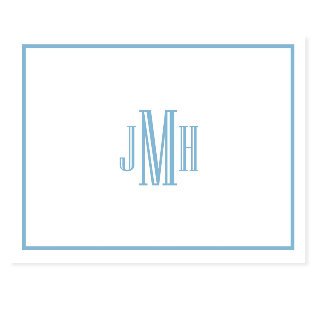Custom Monogram + Border Note Cards- design your own!