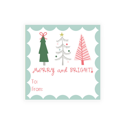 Festive Trees Holiday Stickers