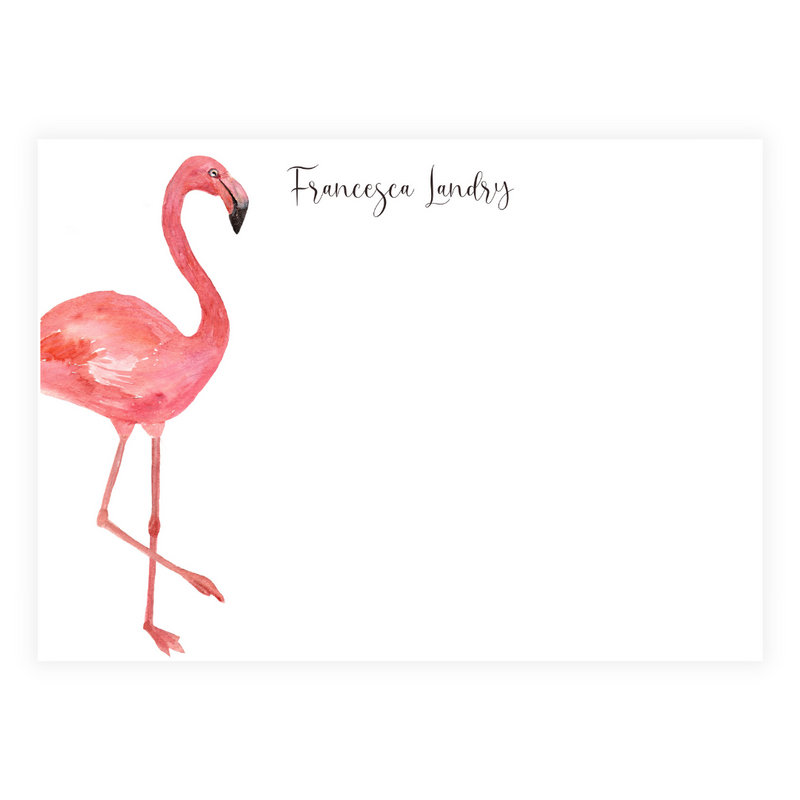 Flamingo Large Flat Note Cards