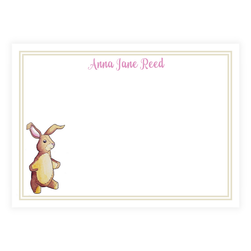 Vintage Rabbit Large Flat Note Cards