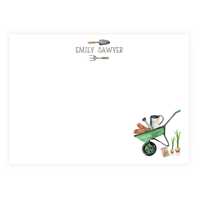 Gardening Personalized Flat Note Cards