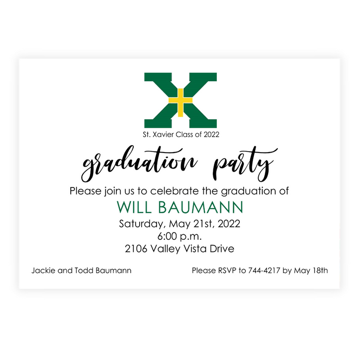 School Logo Graduation Invitation + Photos
