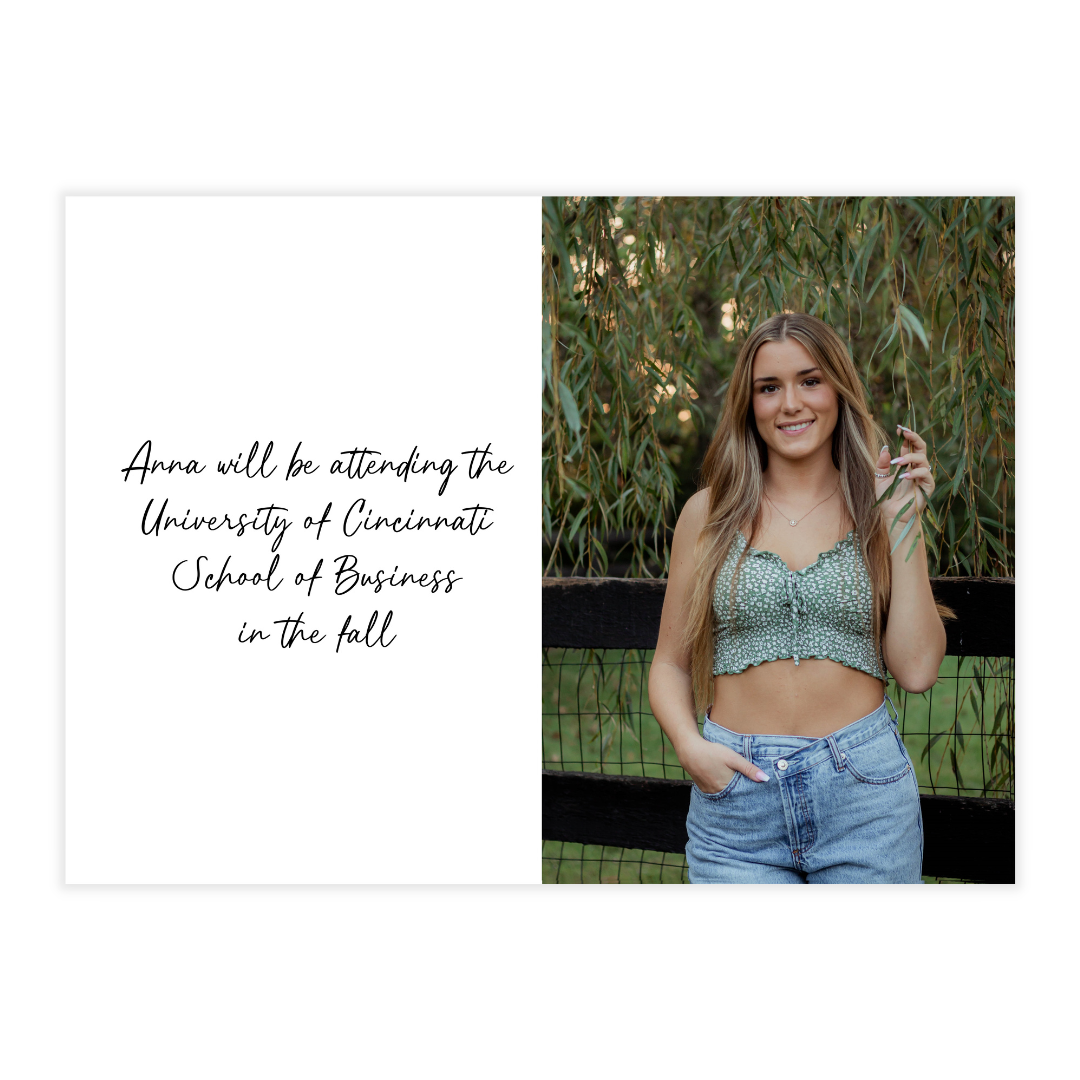 Photo Card + School Logo Graduation Invitation- Design 2