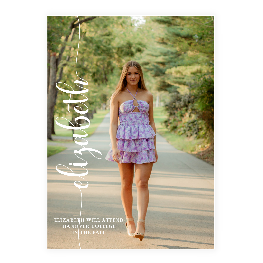 Script Graduate + Two Photo Party Invitation