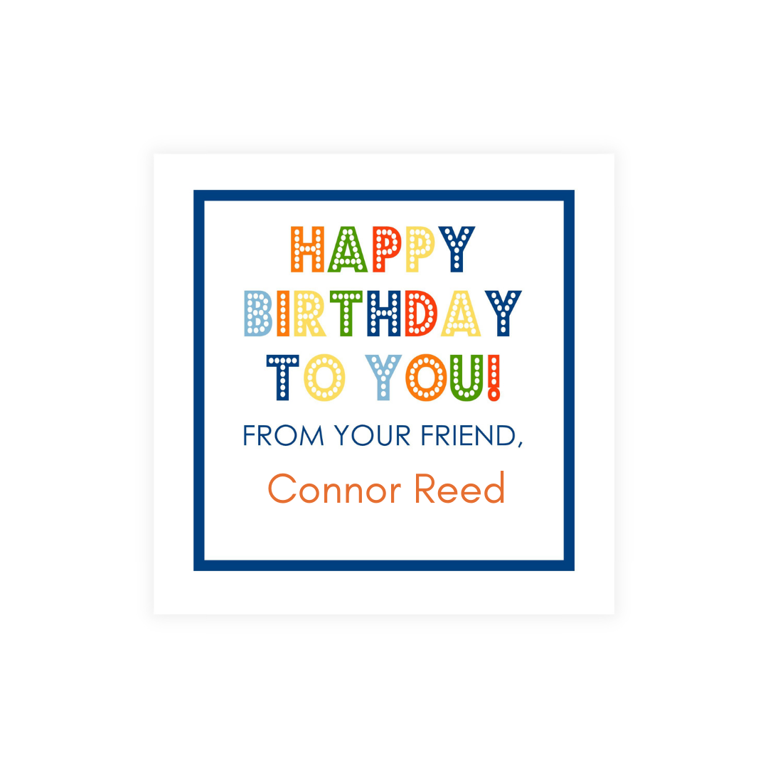 Colorful Happy Birthday Stickers