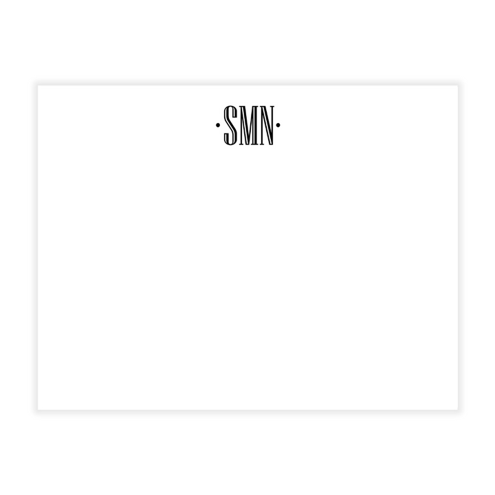 Traditional + Masculine Custom Monogrammed Flat Note Cards - design your own!
