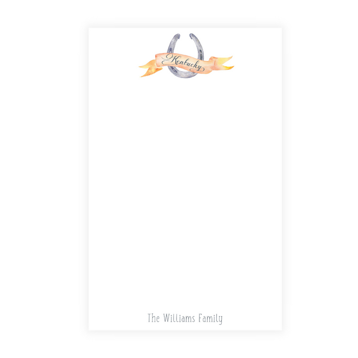 KY Horseshoe Personalized Note Pad