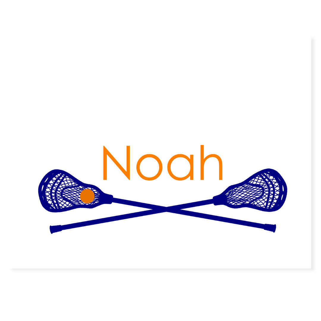 Boys Lacrosse Personalized Note Cards- Customizable!