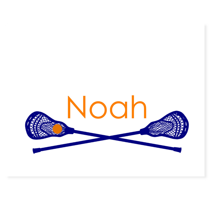 Boys Lacrosse Personalized Note Cards- Customizable!
