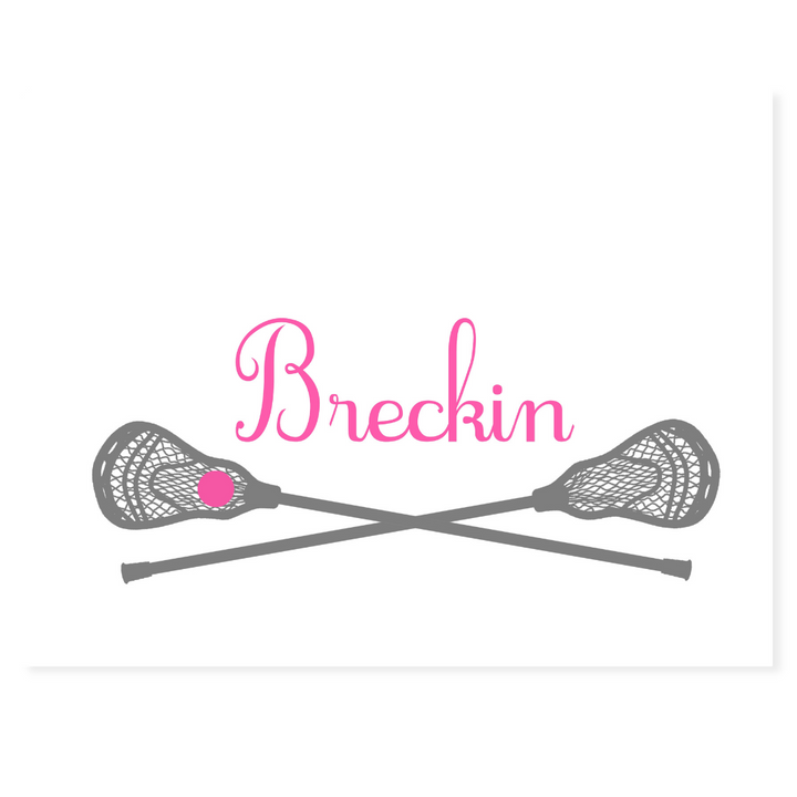 Girls Lacrosse Personalized Note Cards- Customizable!