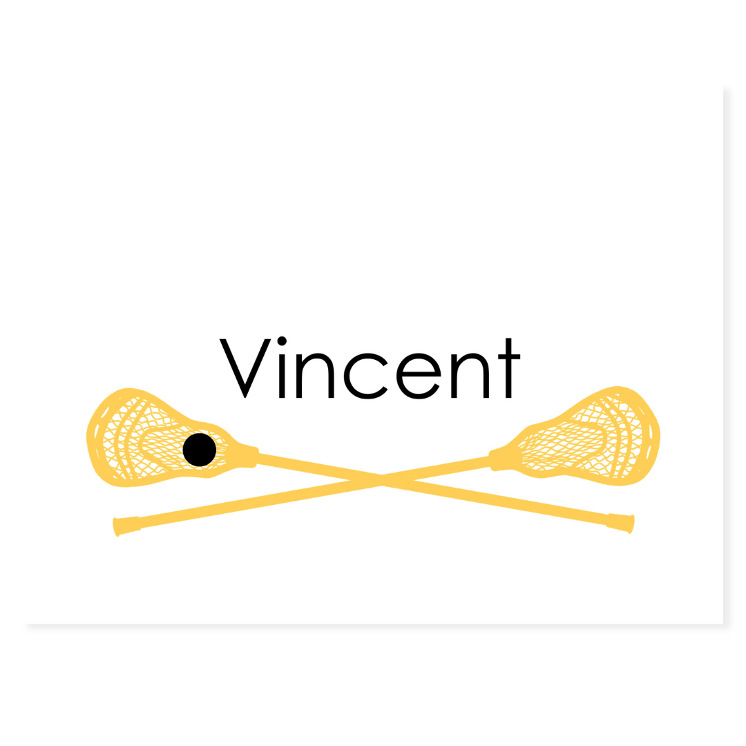 Boys Lacrosse Personalized Note Cards- Customizable!