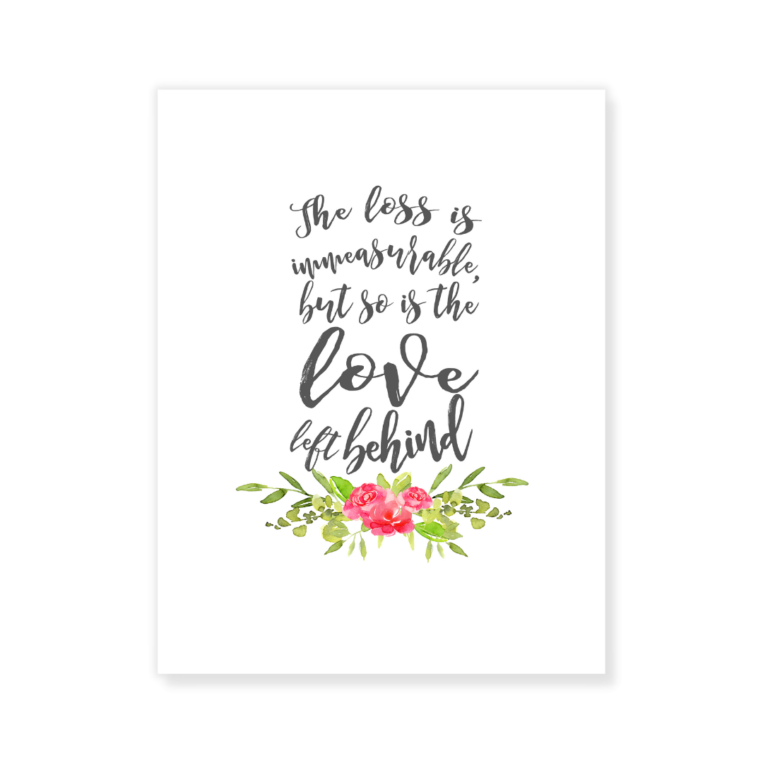 Loss + Love Sympathy Note Cards