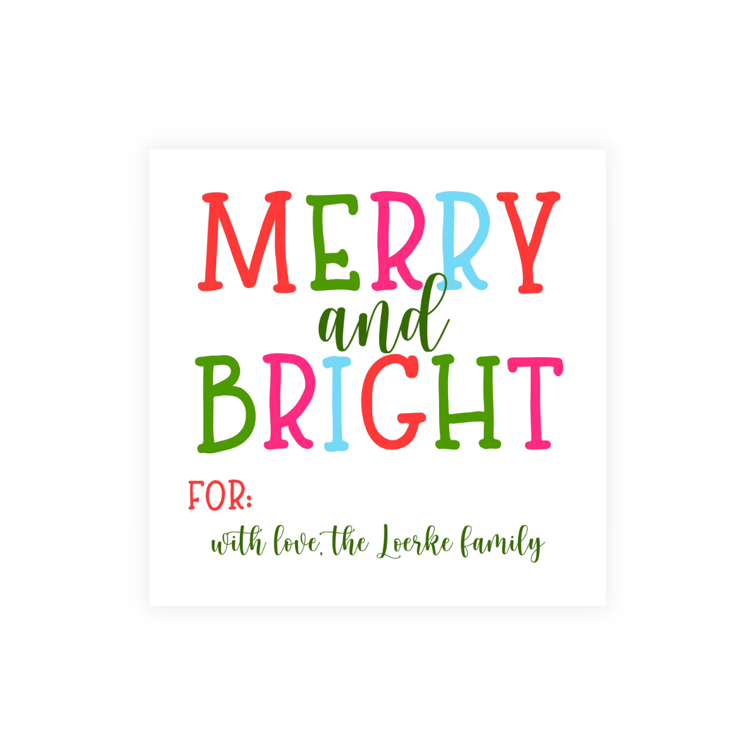 Merry and Bright Holiday Stickers