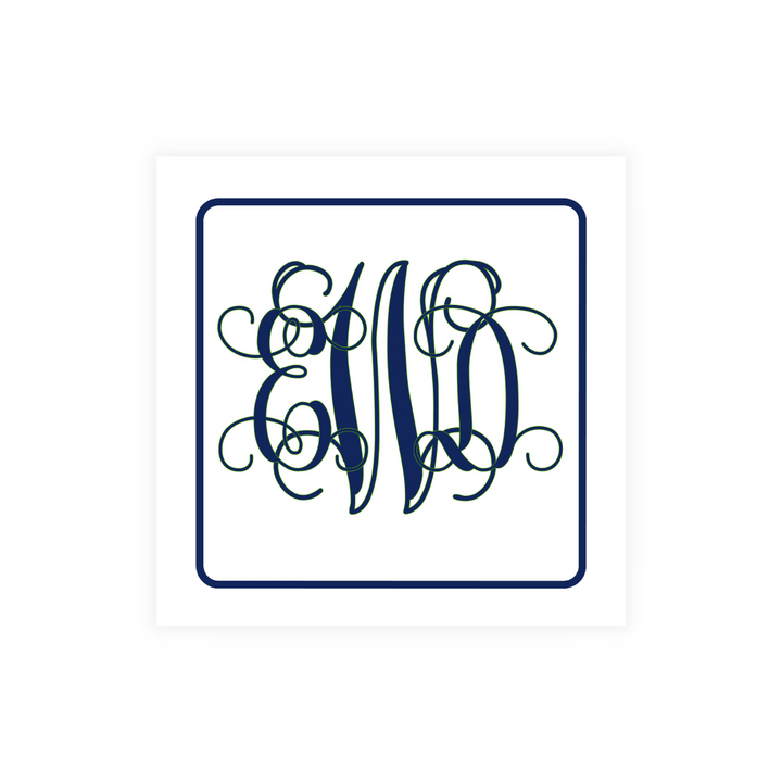 Monogram + Border Coasters