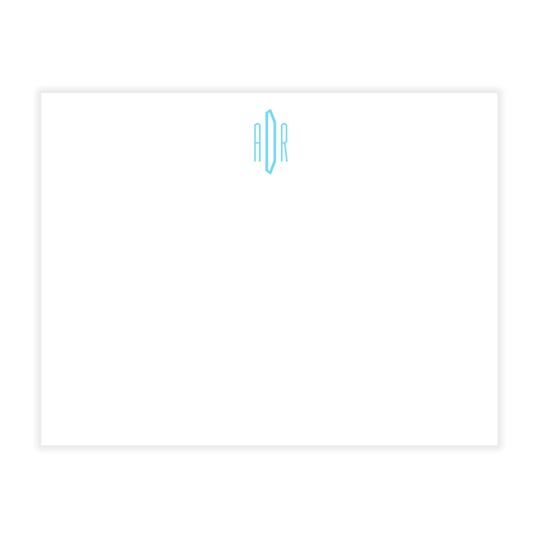 Custom Monogrammed Flat Note Cards - design your own!