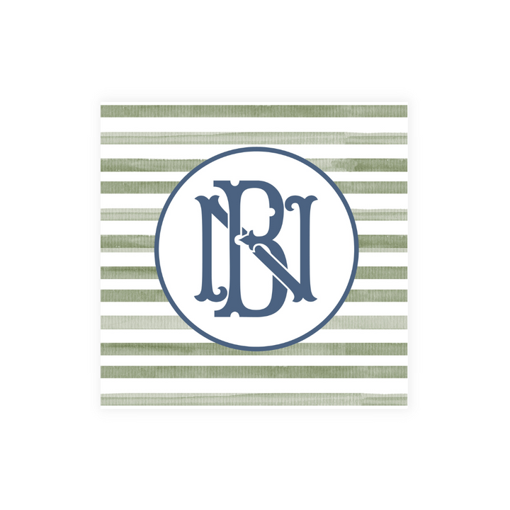Two Initial Monogrammed Horseshoe Coasters- Reversible!
