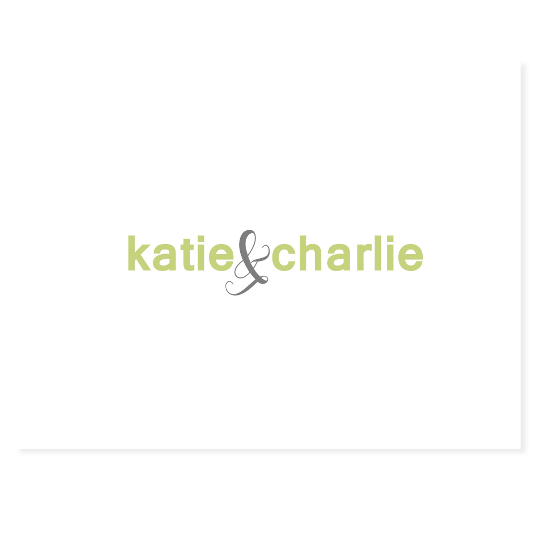 Modern Couple Personalized Note Cards- choose your colors!
