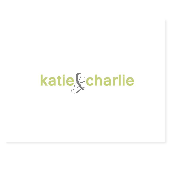 Modern Couple Personalized Note Cards- choose your colors!