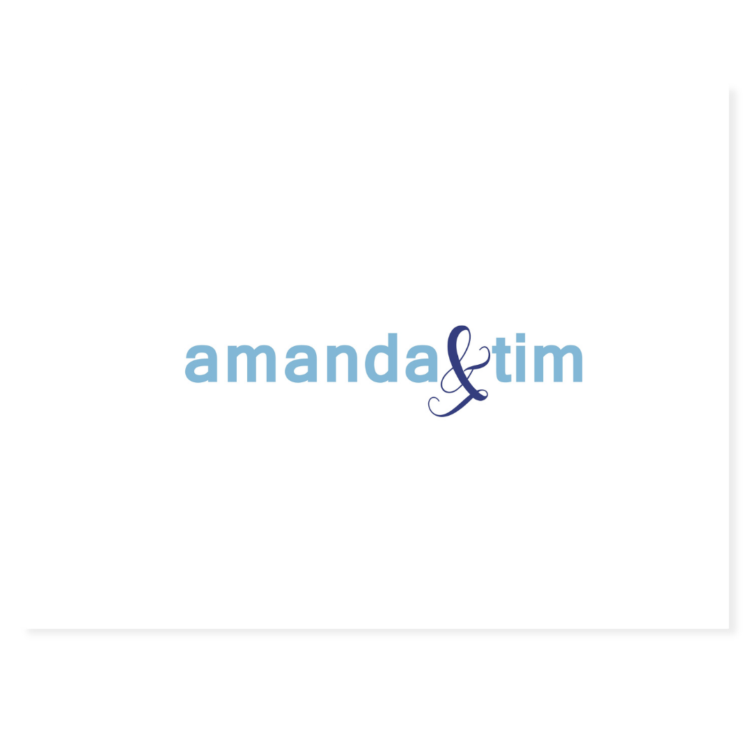 Modern Couple Personalized Note Cards- choose your colors!