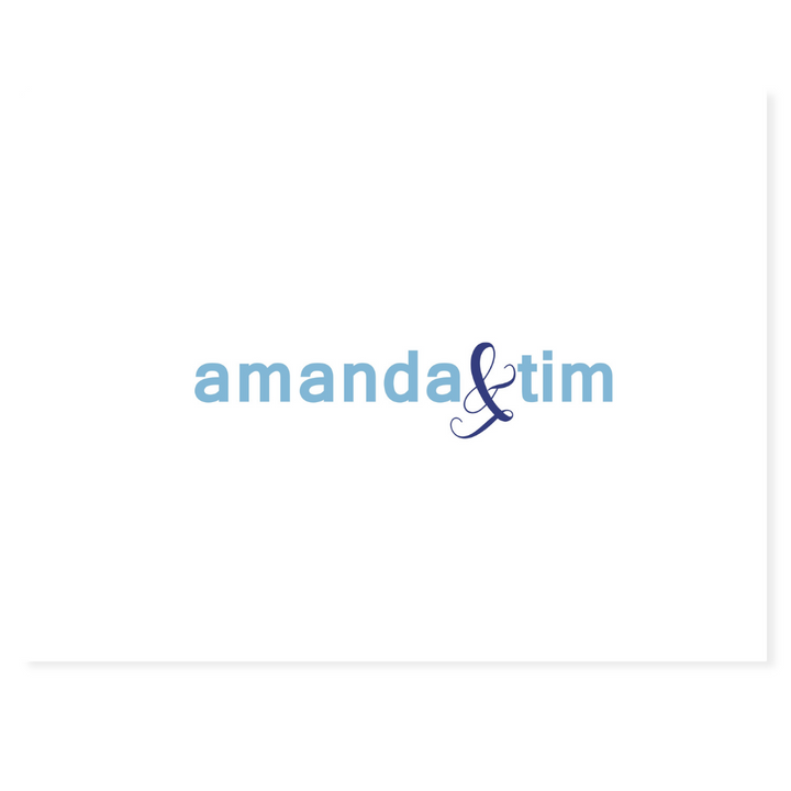 Modern Couple Personalized Note Cards- choose your colors!