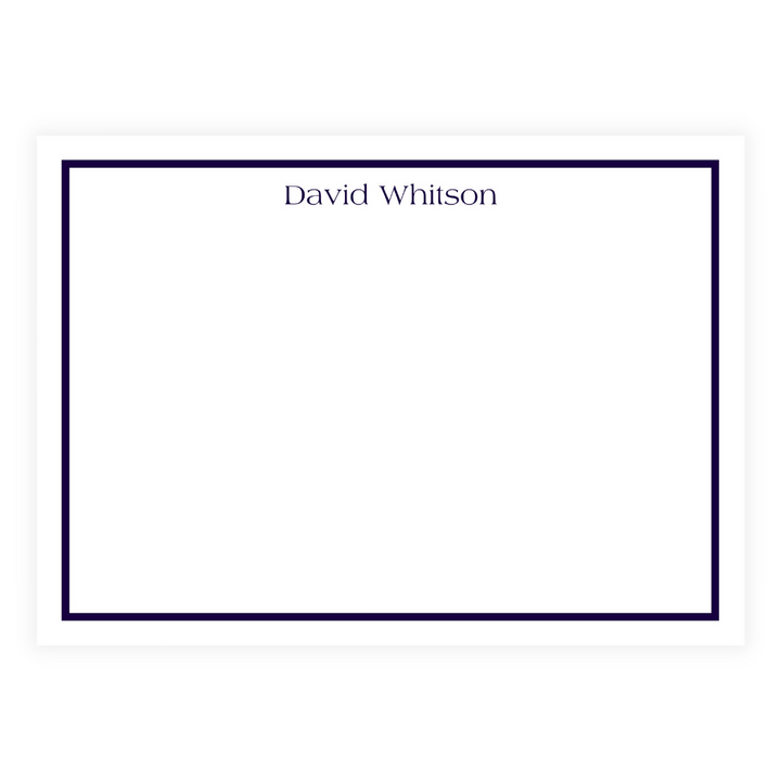 Border and Name Large Flat Note Cards- customizable!