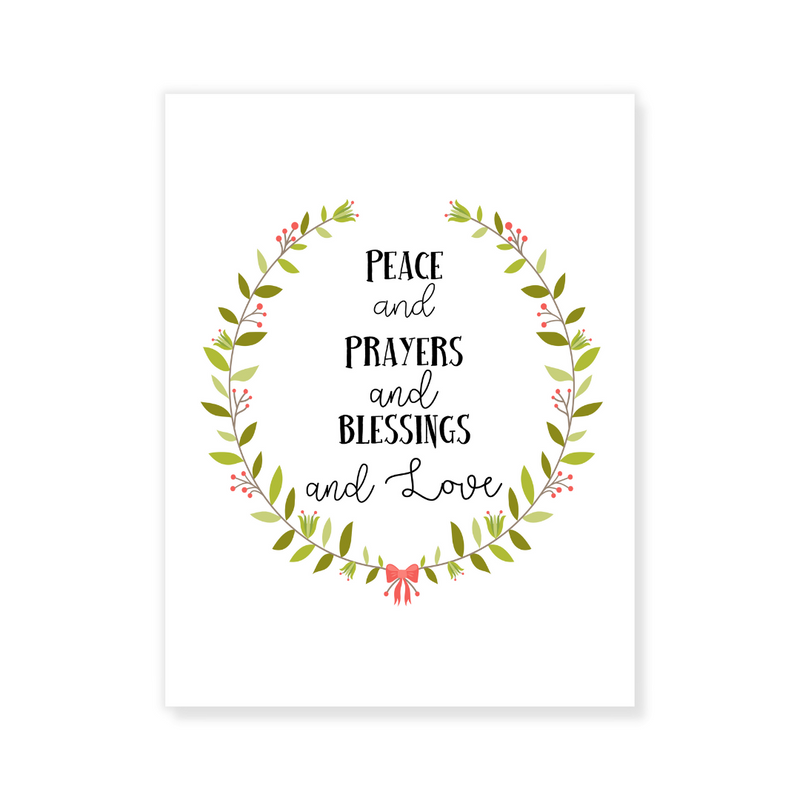 Peace + Prayers + Blessings + Love Note Cards