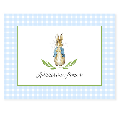 Bunny + Gingham Note Cards