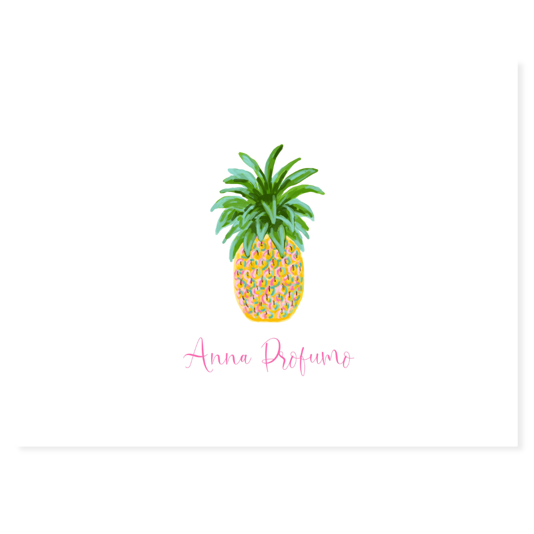 Pineapple Personalized Note Cards