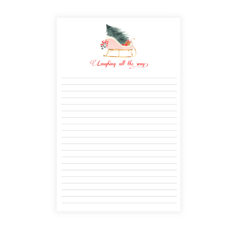 Pink Sleigh Holiday Note Pad