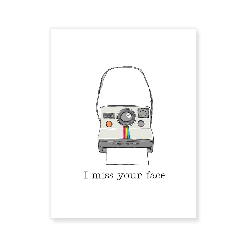 Vintage Polaroid "I Miss Your Face" Note Cards