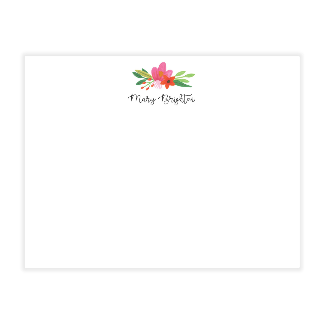 Sweet Floral Swag Flat Note Cards
