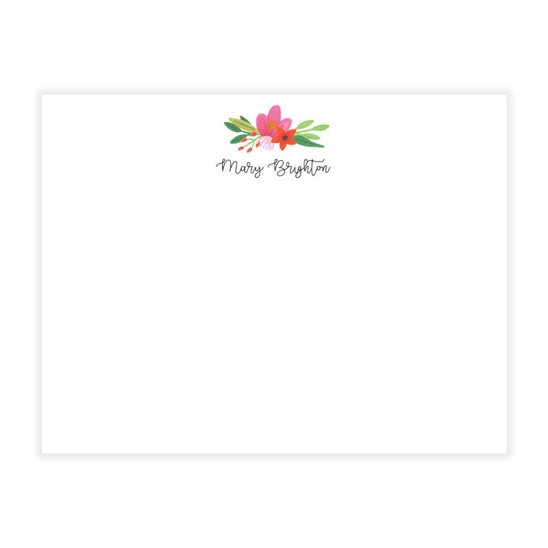 Spring Floral Swag Flat Note Cards