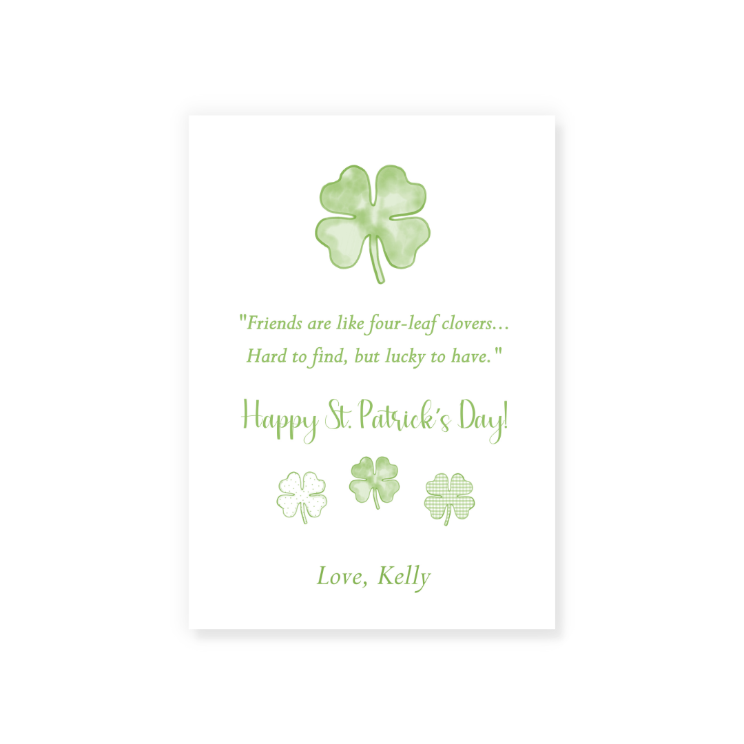 Four-Leaf Clovers St. Patrick's Day Cards