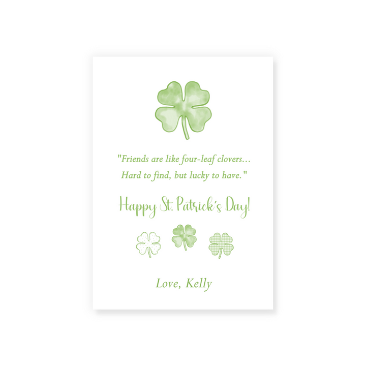 Four-Leaf Clovers St. Patrick's Day Cards