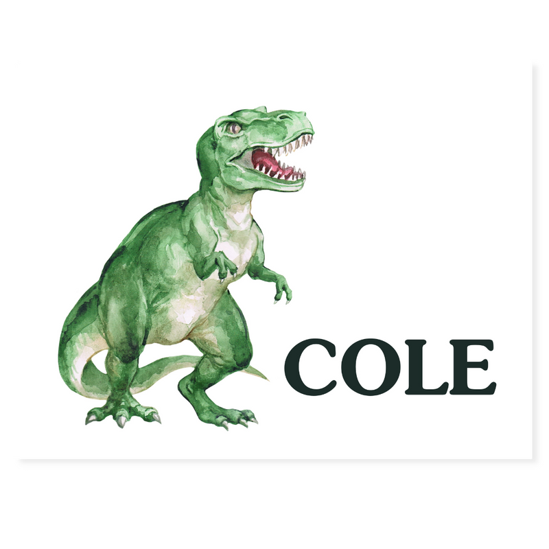 T-Rex Dinosaur Personalized Note Cards