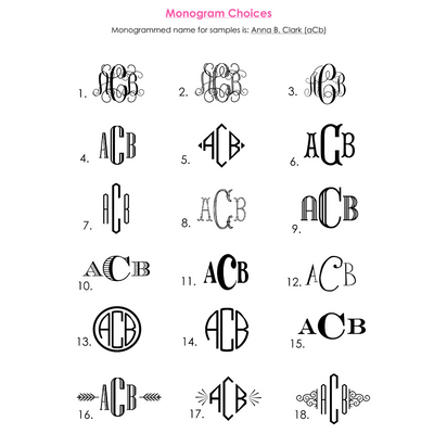 Monogram + Border Coasters