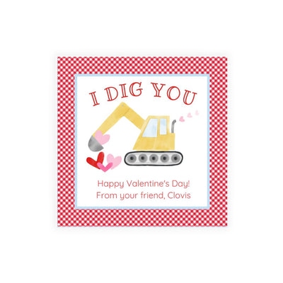 Valentine, I Dig You! Choice of Stickers or Cards