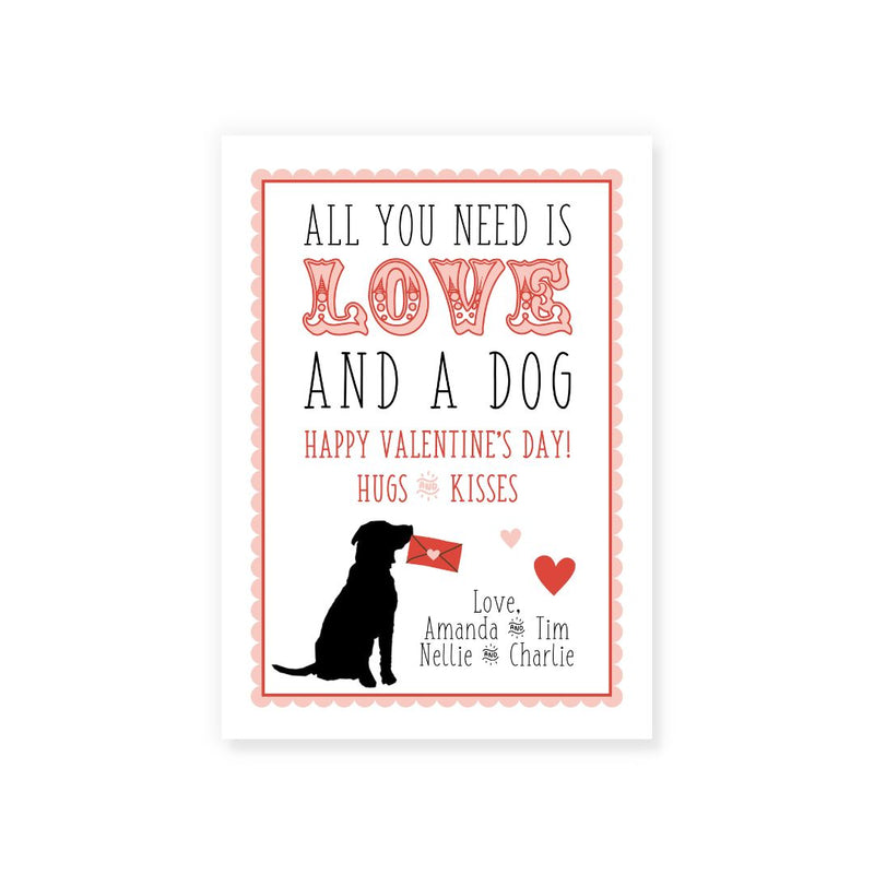 Love + a Dog Valentine Cards