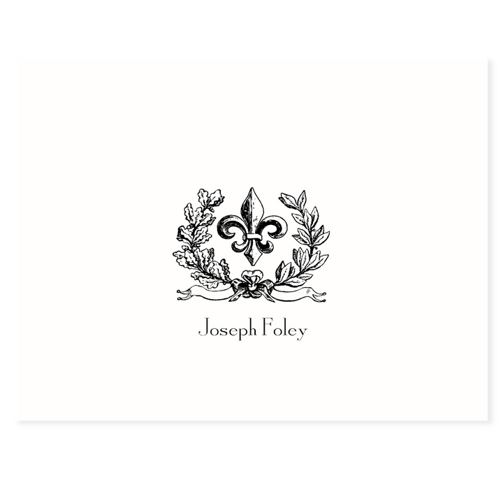 Vintage Fleur-de-lis Personalized Note Cards