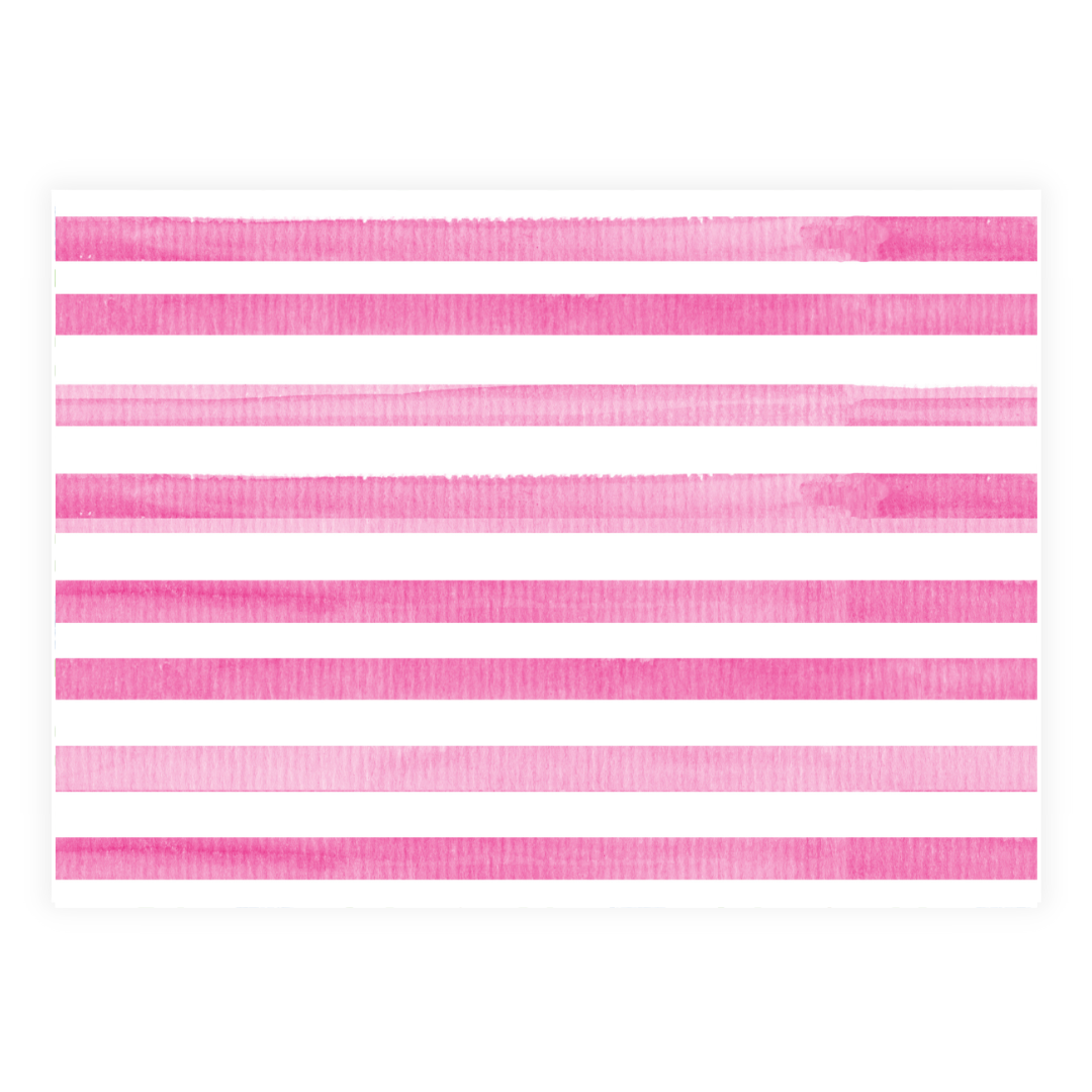 Yellow Lab + Stripes Personalized Large Flat Note Cards
