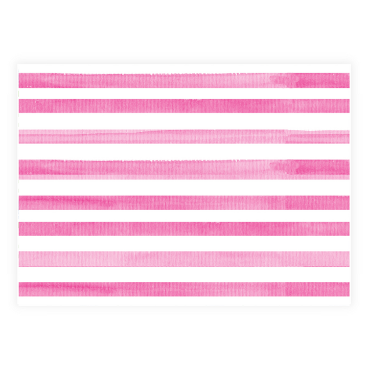 Yellow Lab + Stripes Personalized Large Flat Note Cards